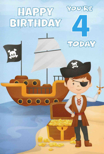 Picture of YOURE 4 TODAY HAPPY BIRTHDAY PIRATE CARD